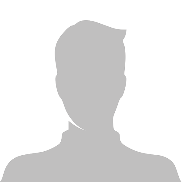 The image displays a simplistic gray silhouette of a human head and upper torso against a white background.
